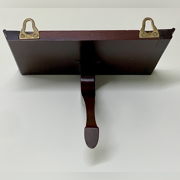 Vtg Virginia Metalcrafters Colonial Williamsburg Mahogany Chippendale Wall Shelf - Picture 3 of 16